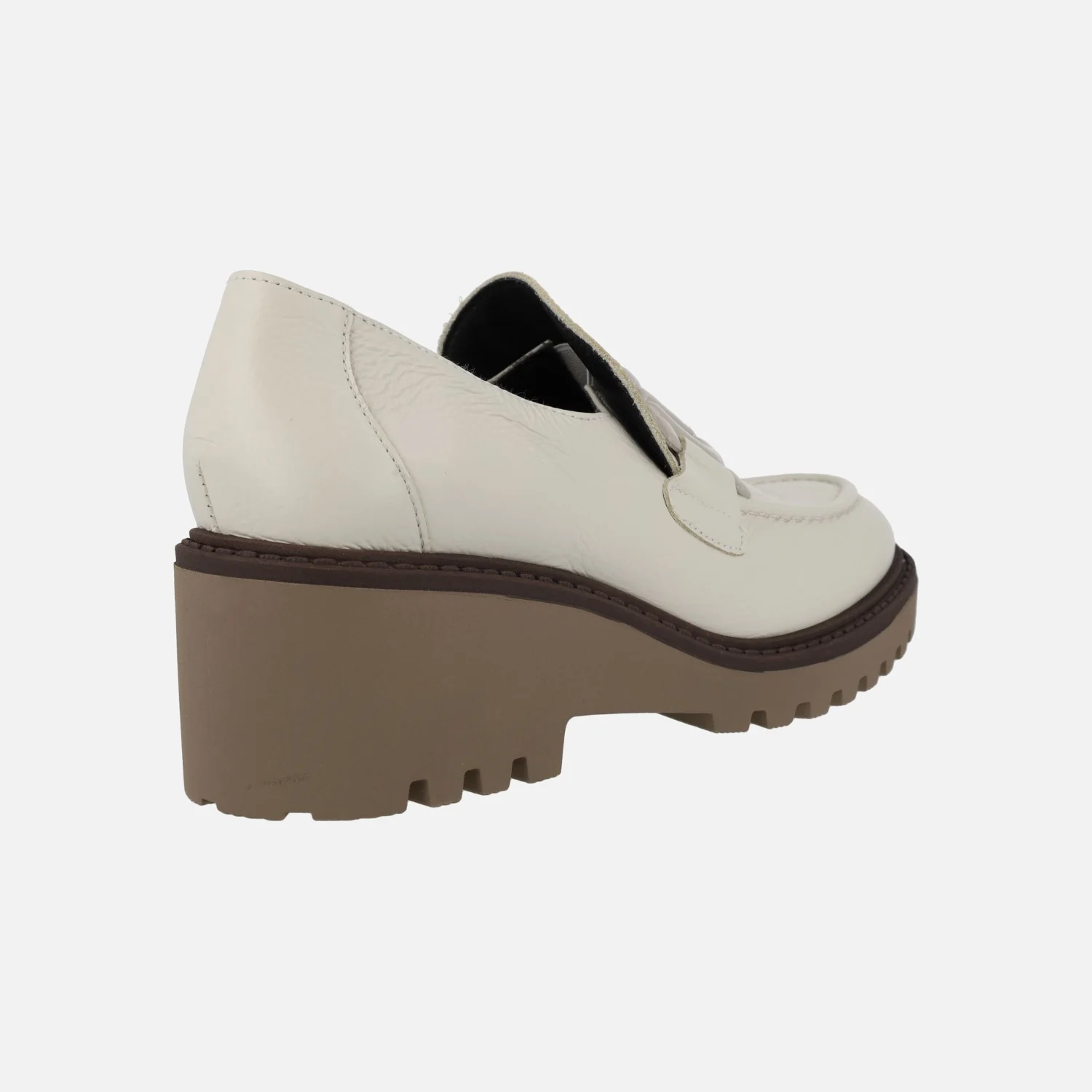 Zapatos de piel con adorno y cuña de goma Viguera - Image 9