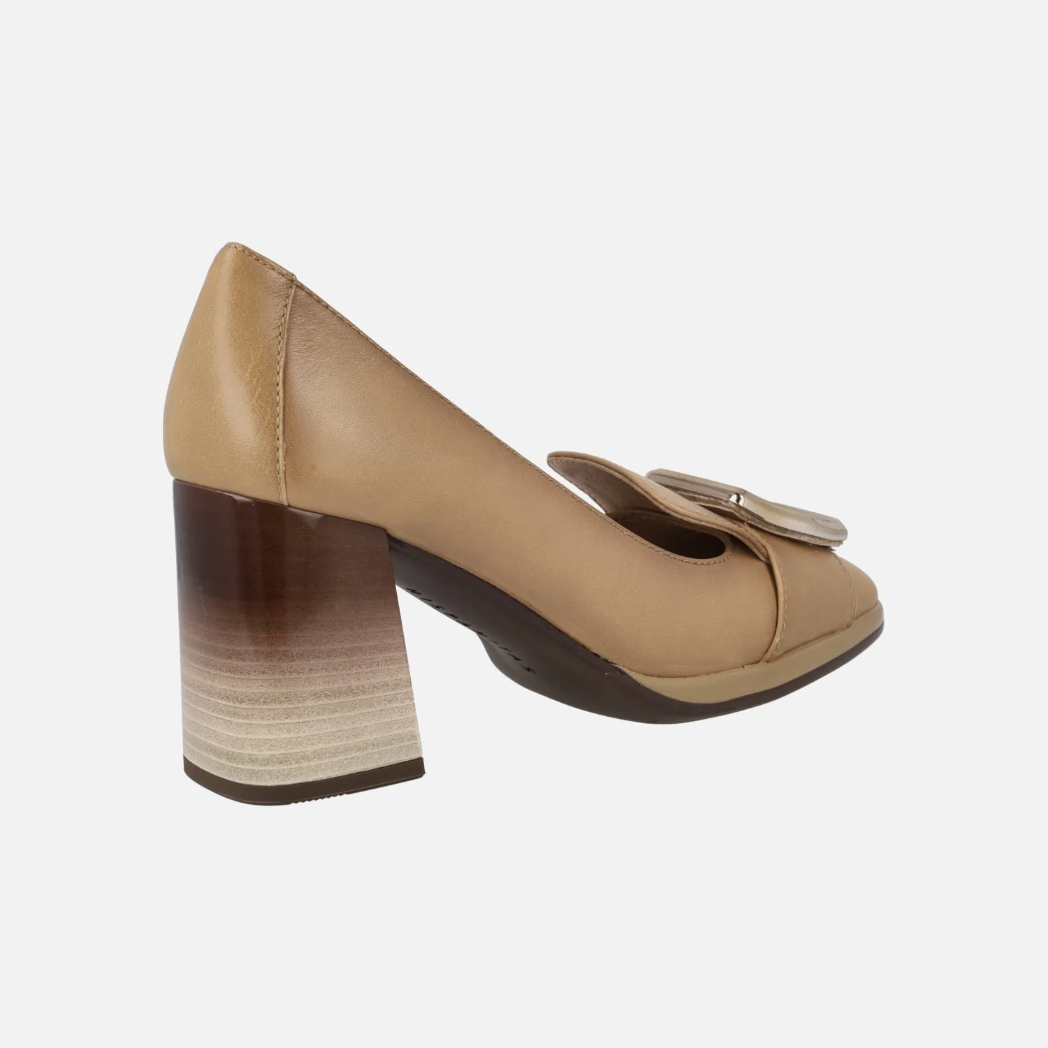 Zapatos de piel con copete y adorno metálico - Image 3