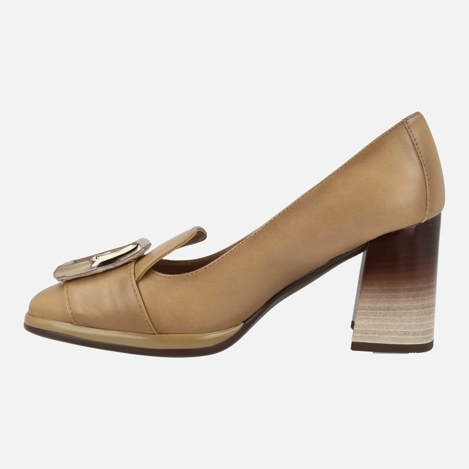 Zapatos de piel con copete y adorno metálico - Image 4