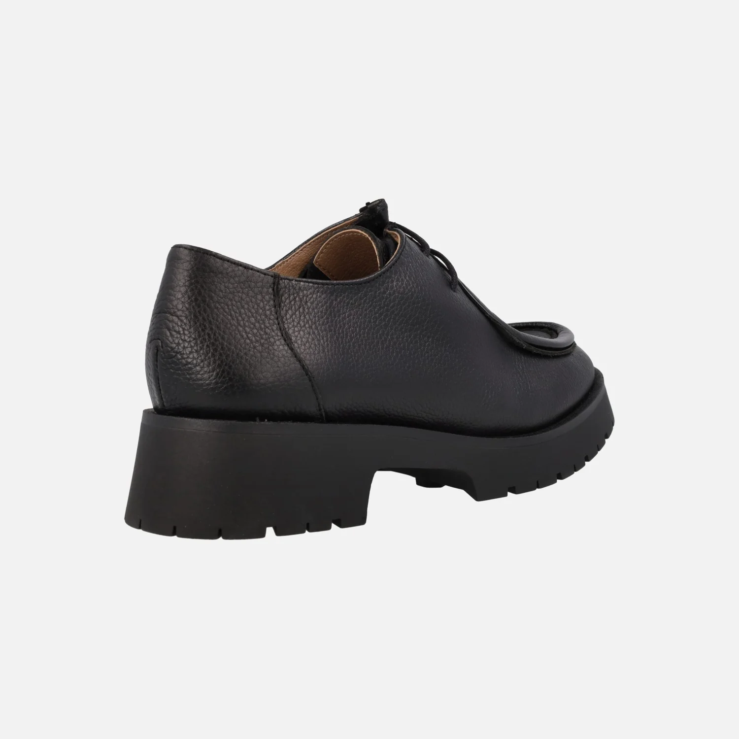Zapatos de piel con cordones wallabee para mujer - Image 4