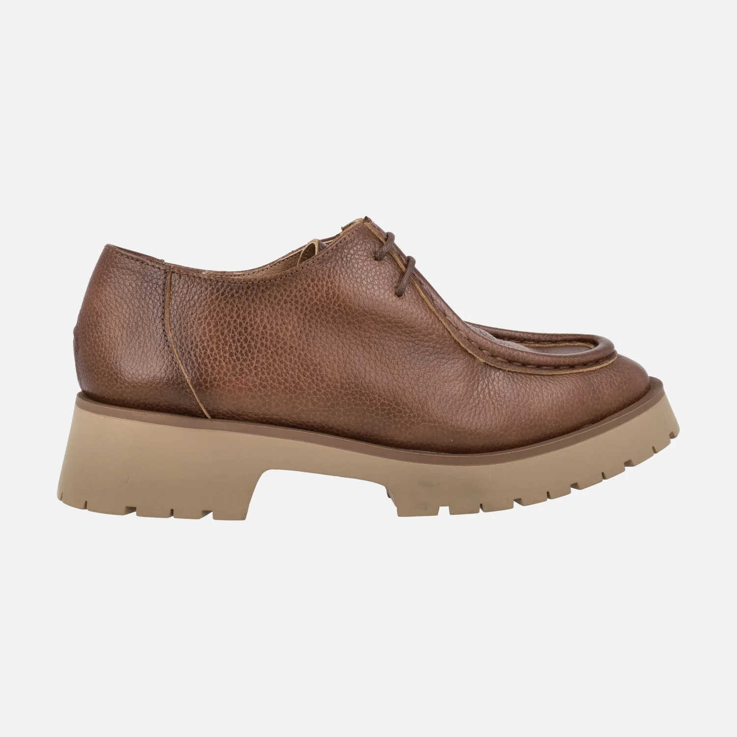 Zapatos de piel con cordones wallabee para mujer - Image 6