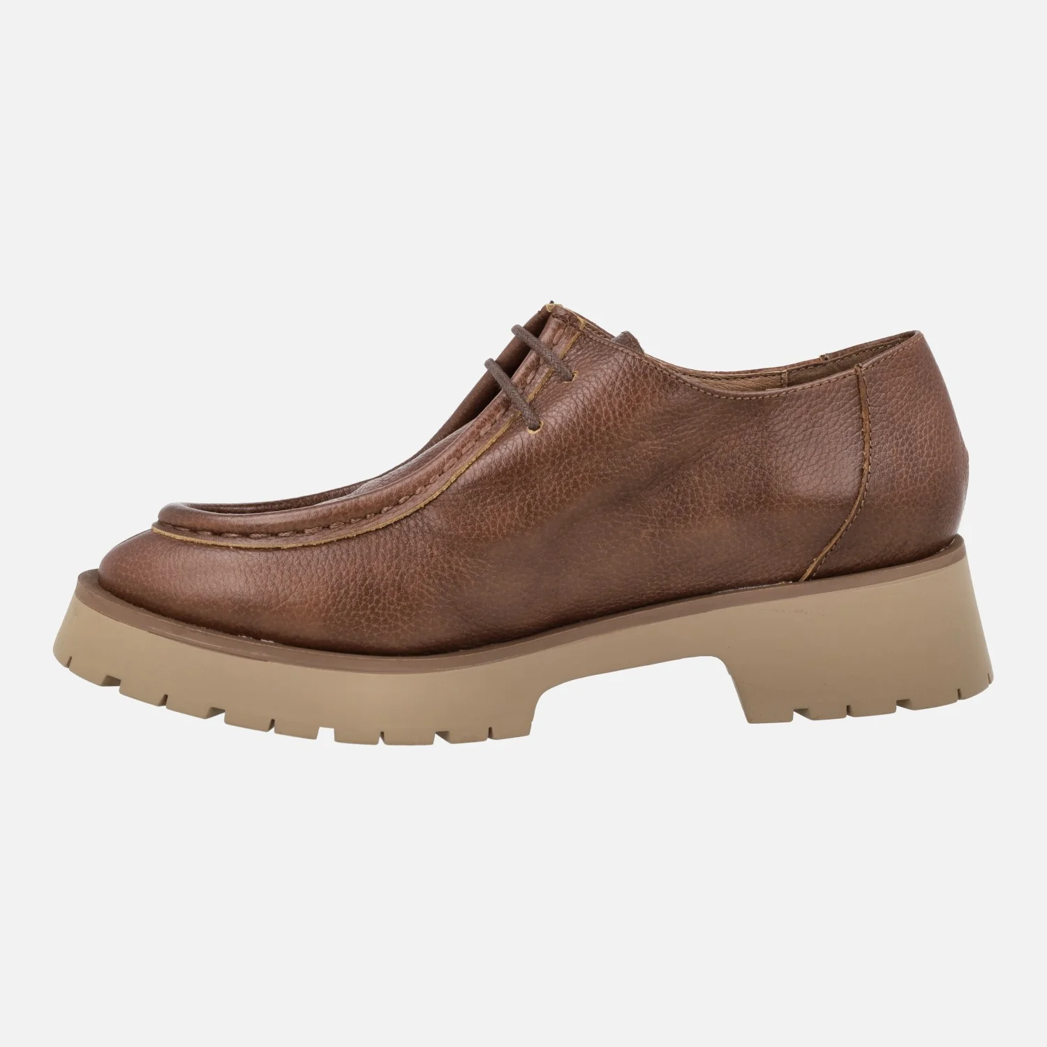 Zapatos de piel con cordones wallabee para mujer - Image 8