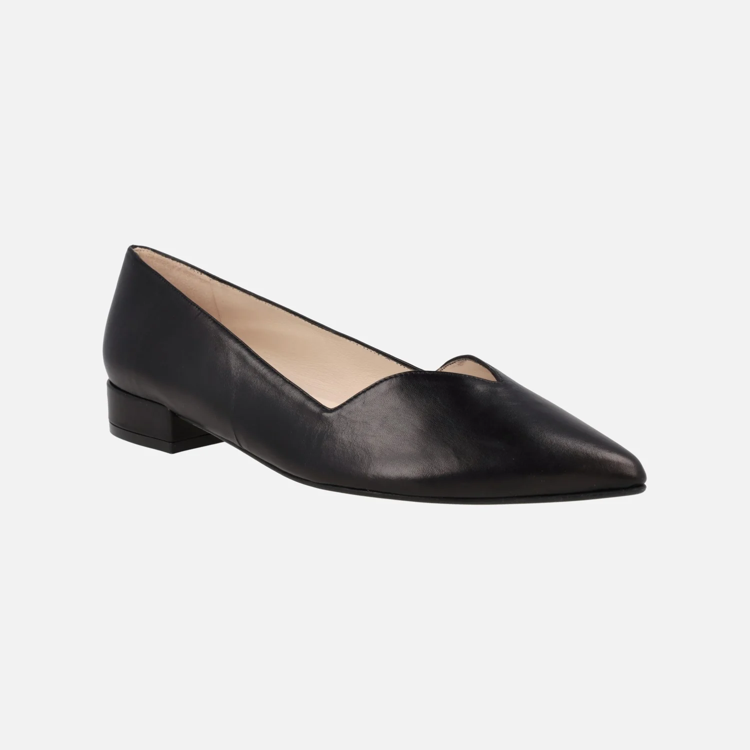 Zapatos de piel con tacón bajo y escote pico Breda - Image 2