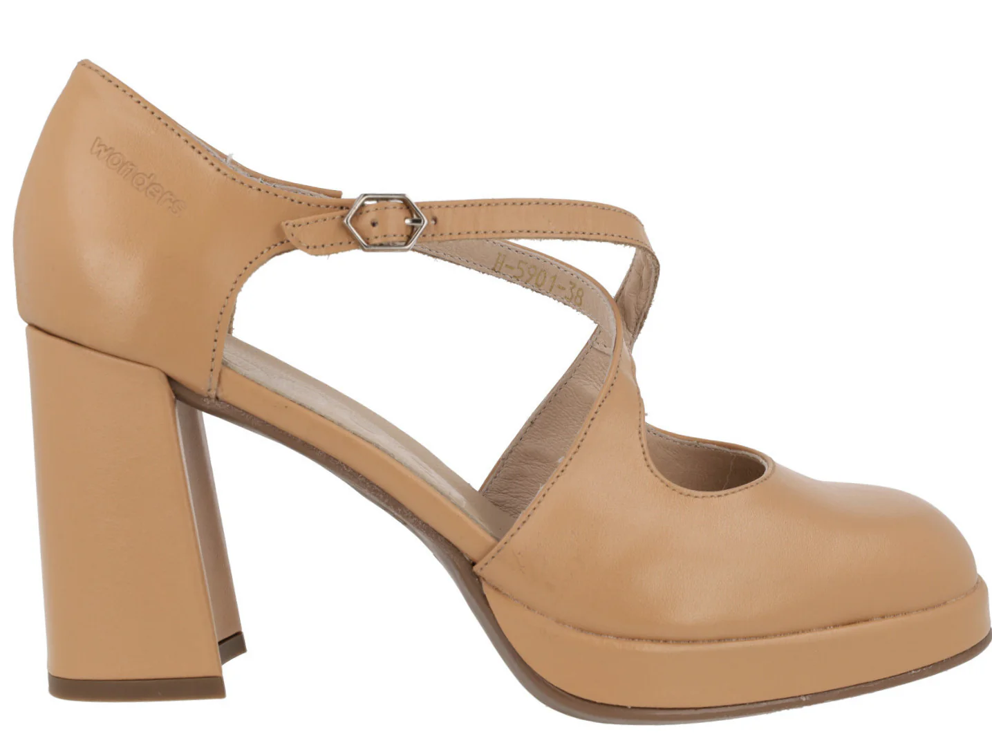 Zapatos de piel con tiras cruzadas y aberturas laterales - Image 2
