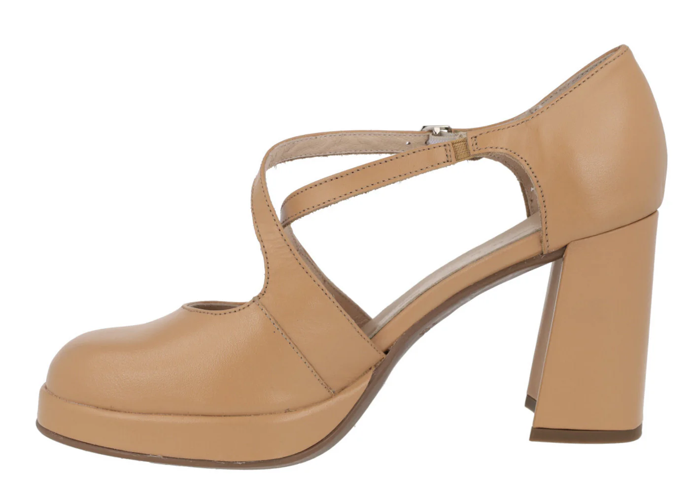 Zapatos de piel con tiras cruzadas y aberturas laterales - Image 3