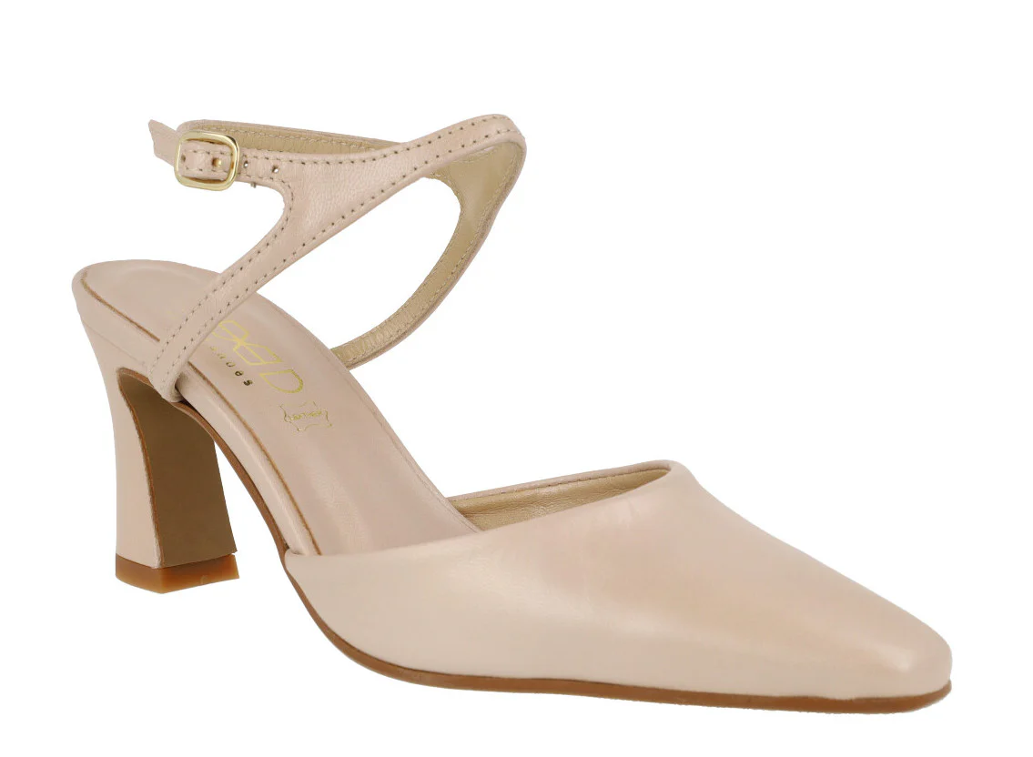 Zapatos de piel corte salón con pulsera al tobillo Lonel - Image 2