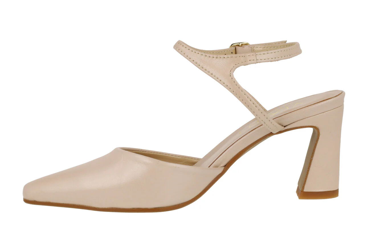 Zapatos de piel corte salón con pulsera al tobillo Lonel - Image 3