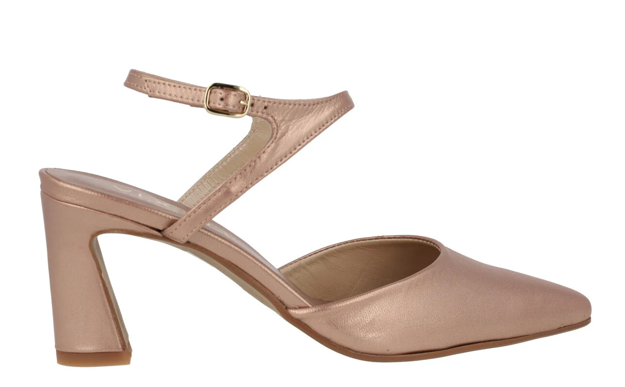 Zapatos de piel corte salón con pulsera al tobillo Lonel - Image 6