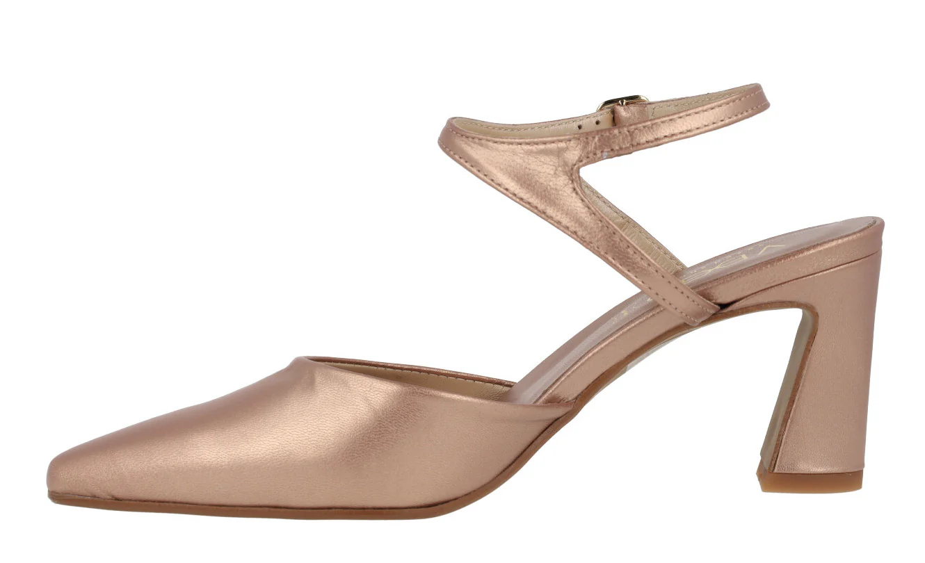 Zapatos de piel corte salón con pulsera al tobillo Lonel - Image 8