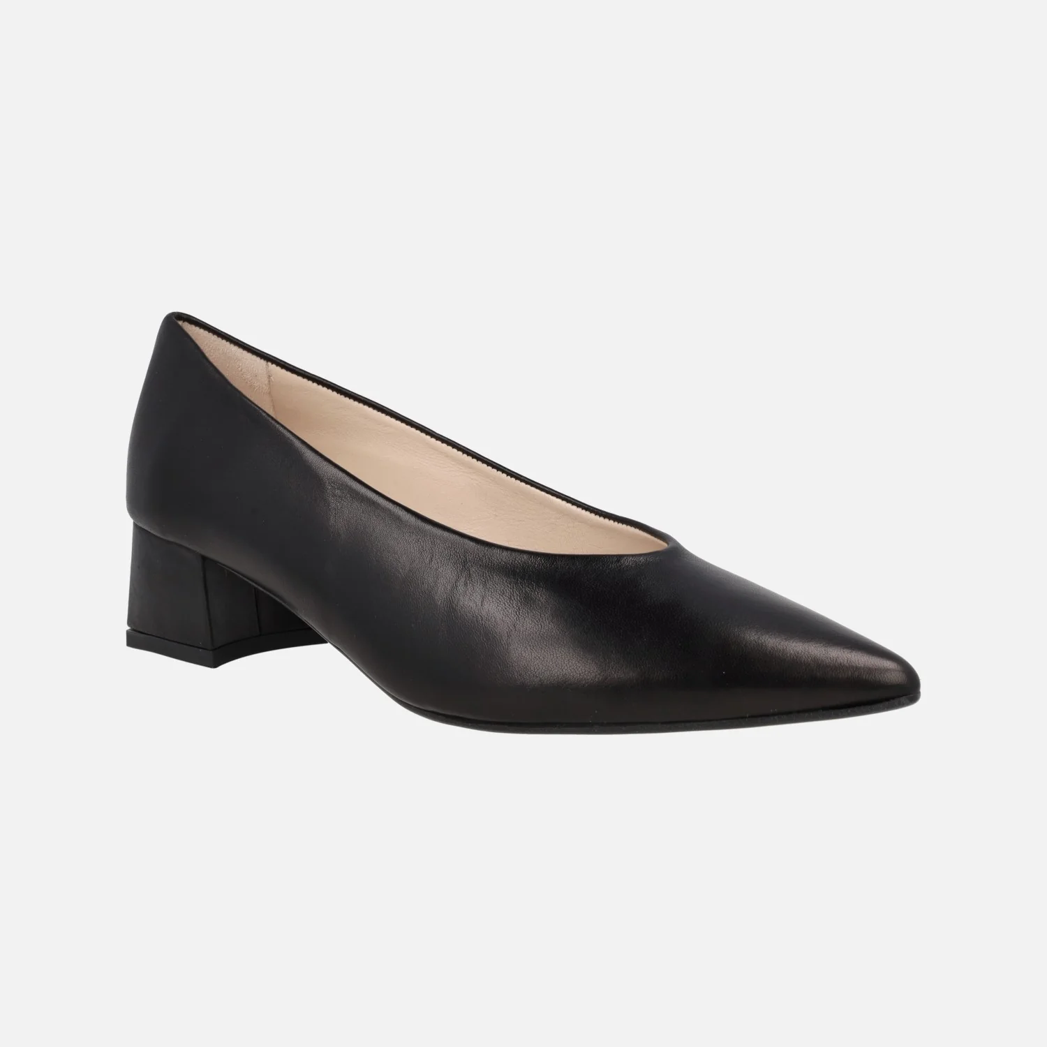 Zapatos de piel corte salón con tacones bajos Ingrid - Image 7