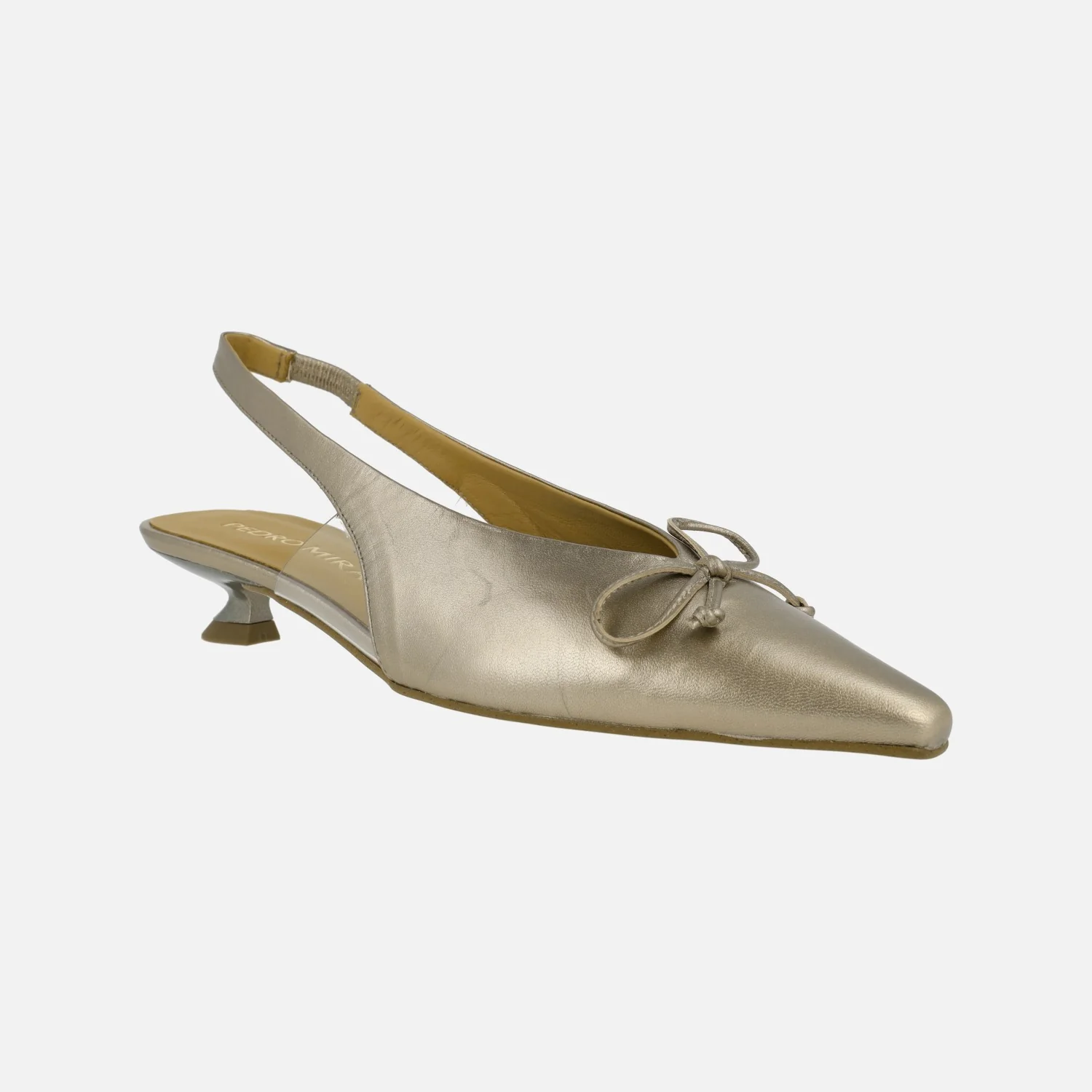 Zapatos de piel destalonados con adorno de lazo - Image 2