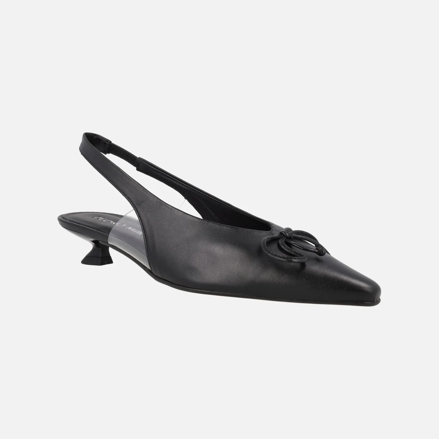 Zapatos de piel destalonados con adorno de lazo - Image 7