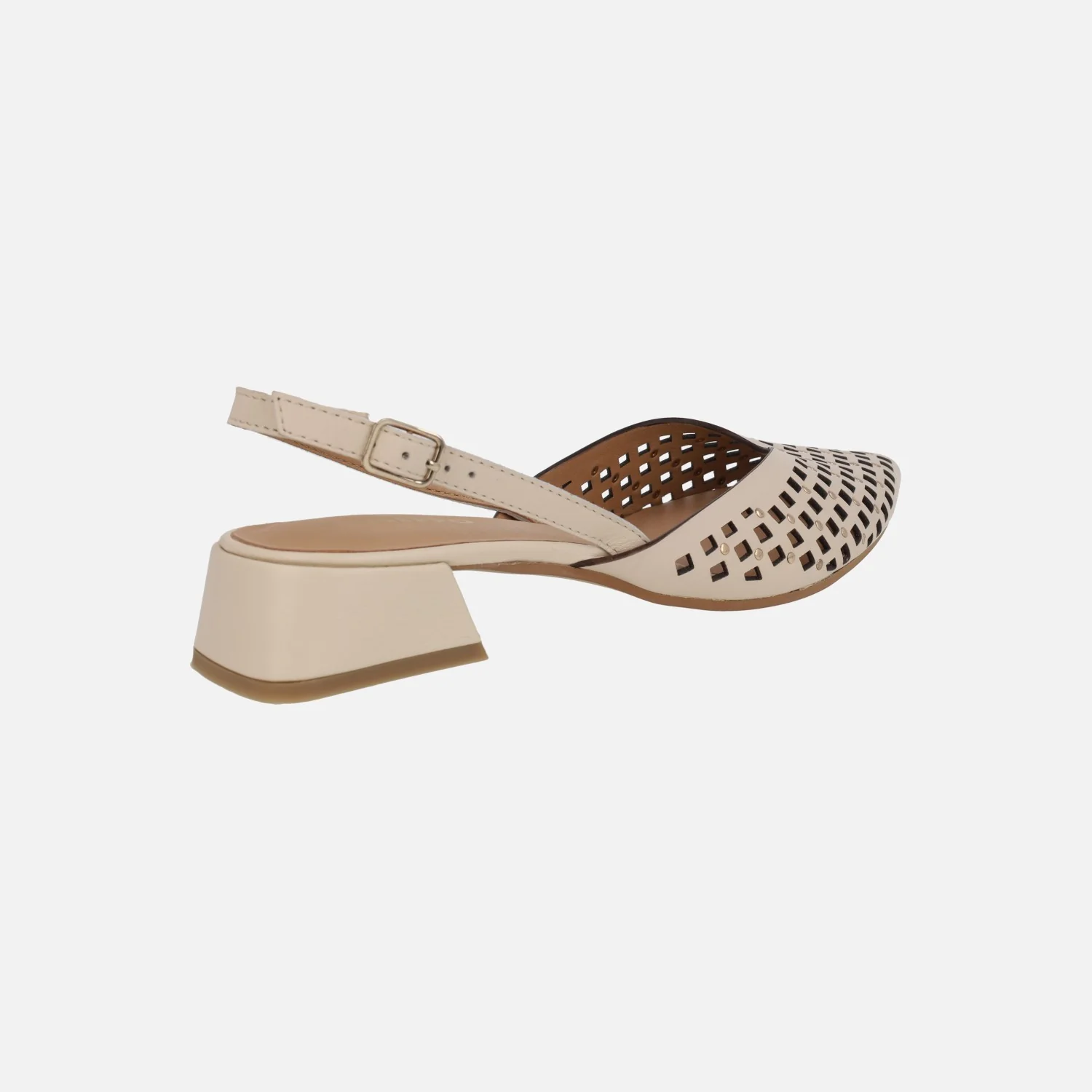 Zapatos de piel destalonados con calados y tachas Lagos - Image 9
