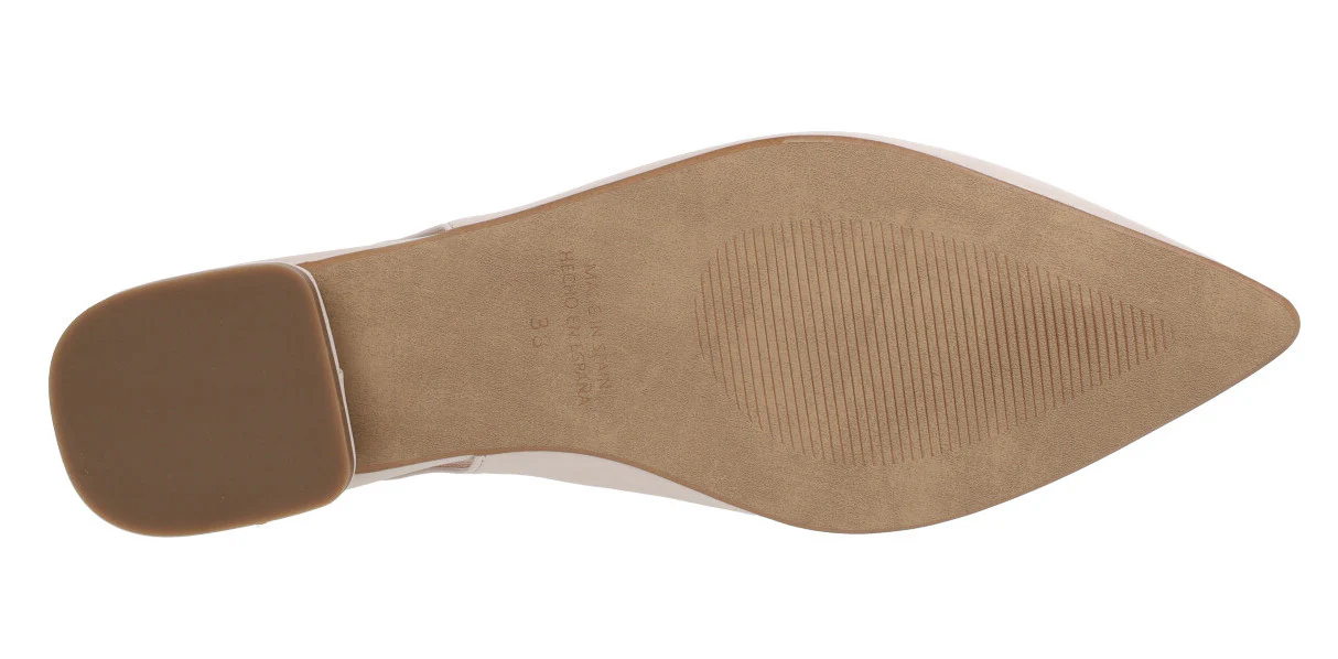 Zapatos de piel destalonados con tacón bajo forrado - Image 10