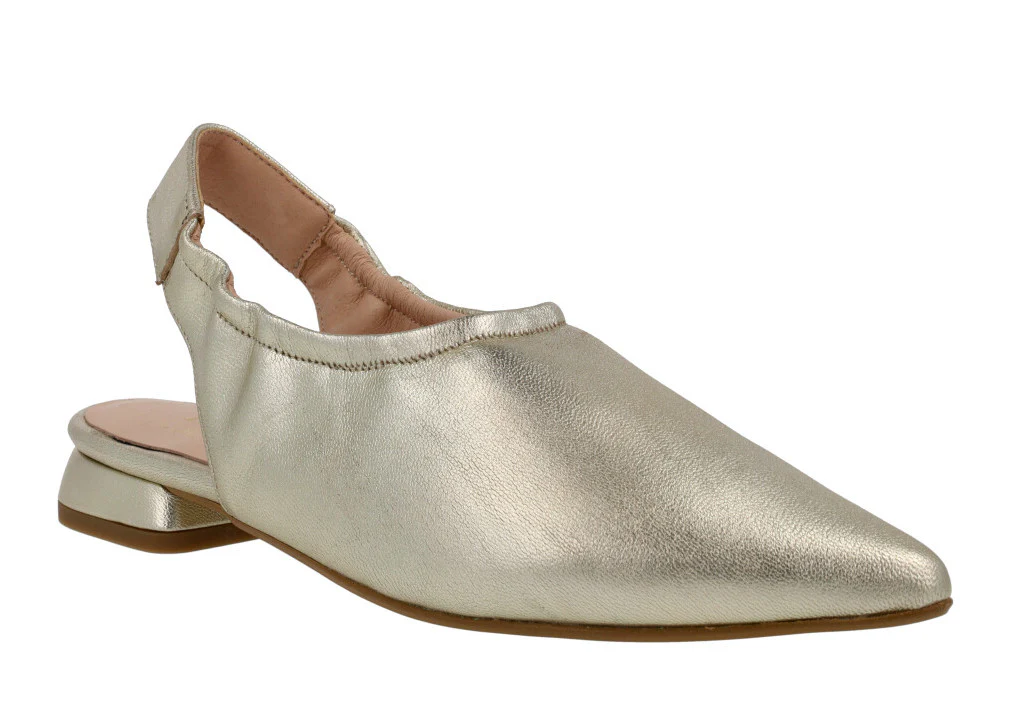 Zapatos de piel destalonados con tacón bajo forrado - Image 11