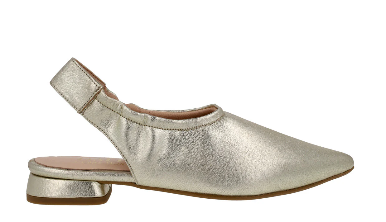 Zapatos de piel destalonados con tacón bajo forrado - Image 12