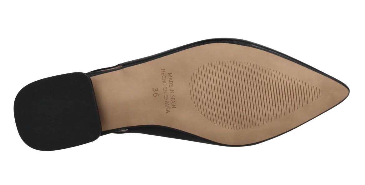 Zapatos de piel destalonados con tacón bajo forrado - Image 5