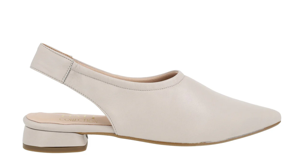 Zapatos de piel destalonados con tacón bajo forrado - Image 7