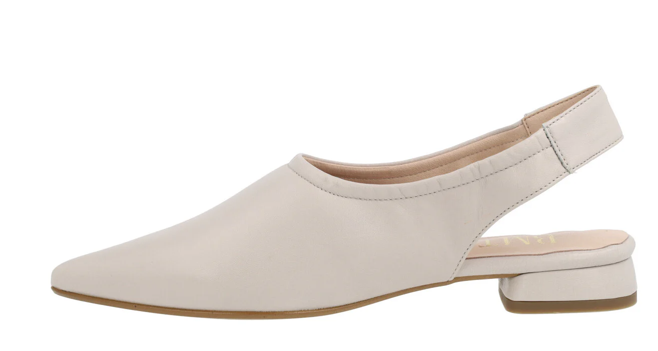 Zapatos de piel destalonados con tacón bajo forrado - Image 8