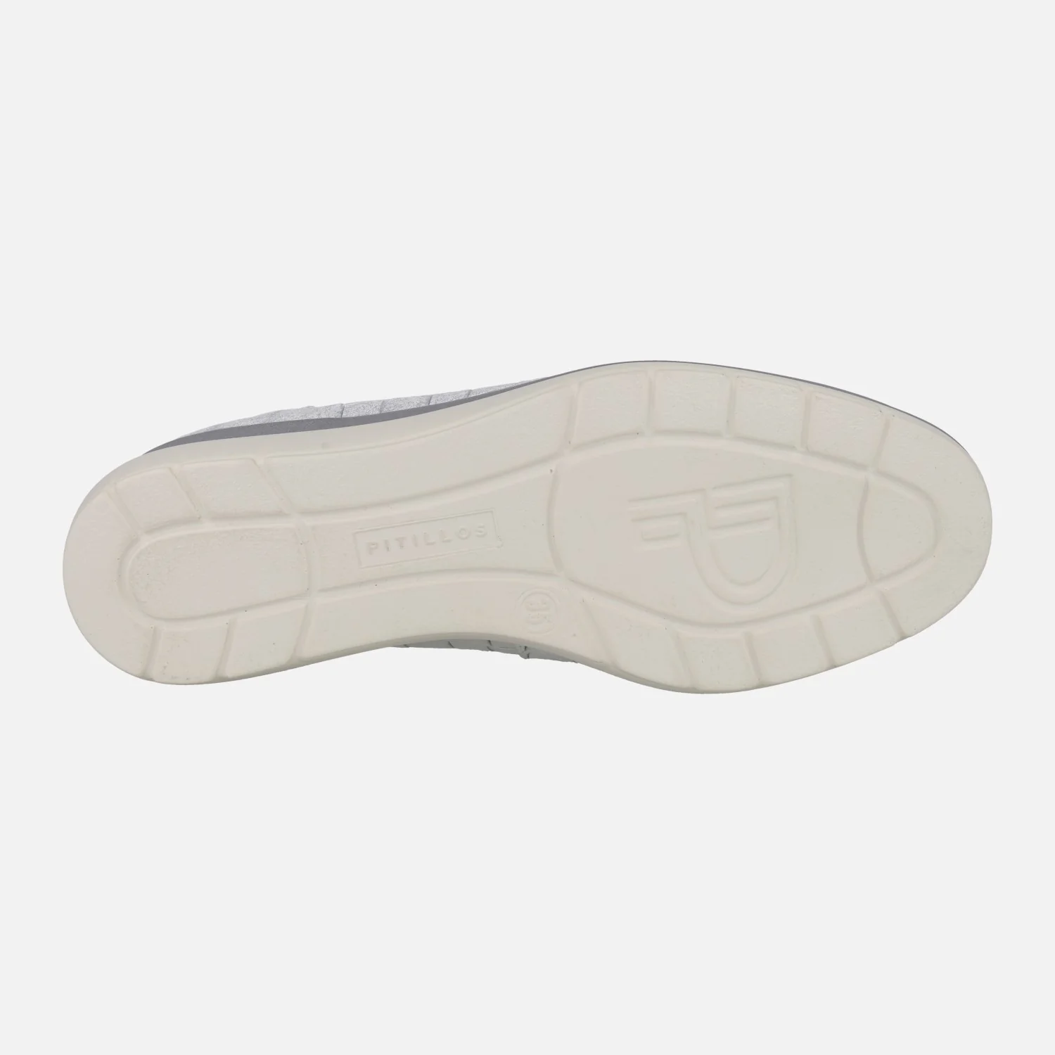 Zapatos de piel en metalizado plata efecto trenzado con cuña baja - Image 6