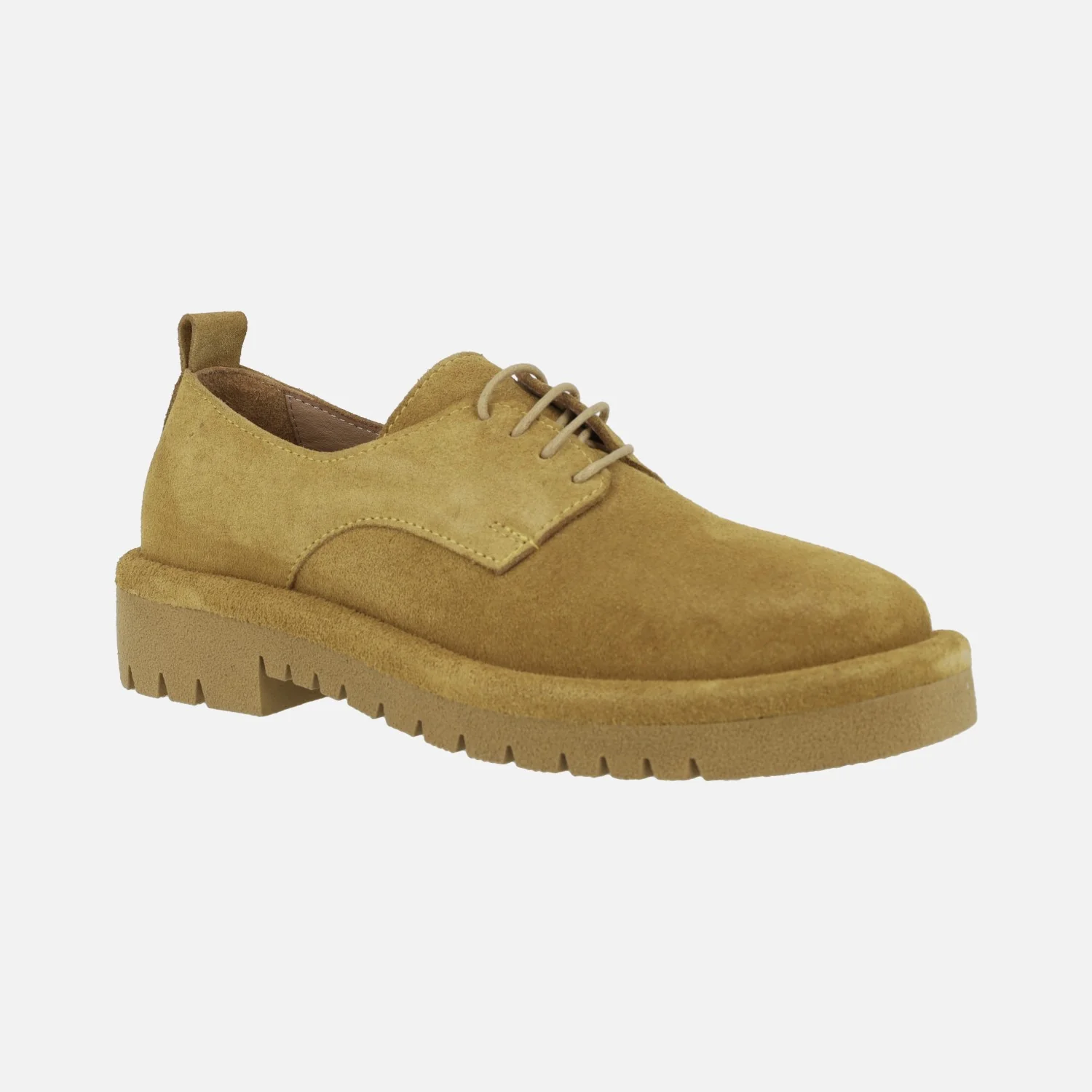 Zapatos de piel serraje con cordones para mujer - Image 12