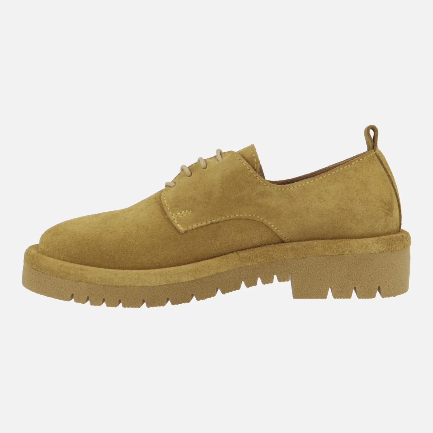 Zapatos de piel serraje con cordones para mujer - Image 13
