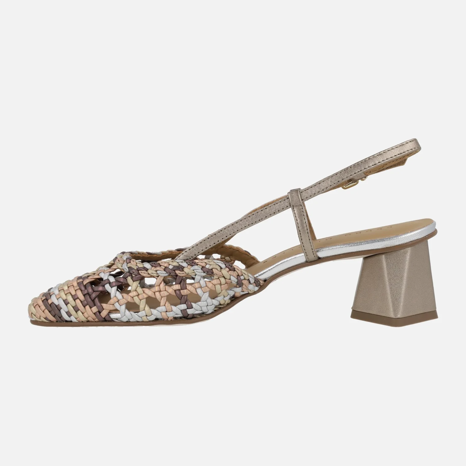 Zapatos de piel trenzados destalonados multimetal - Image 3