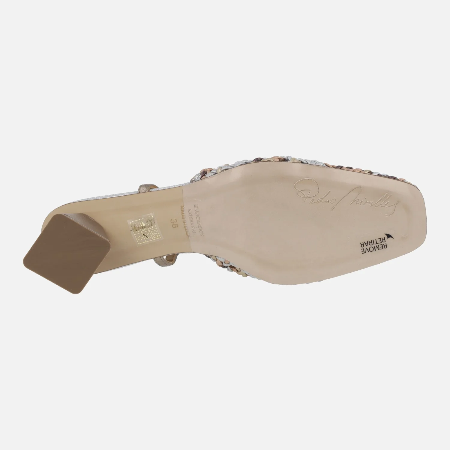 Zapatos de piel trenzados destalonados multimetal - Image 5