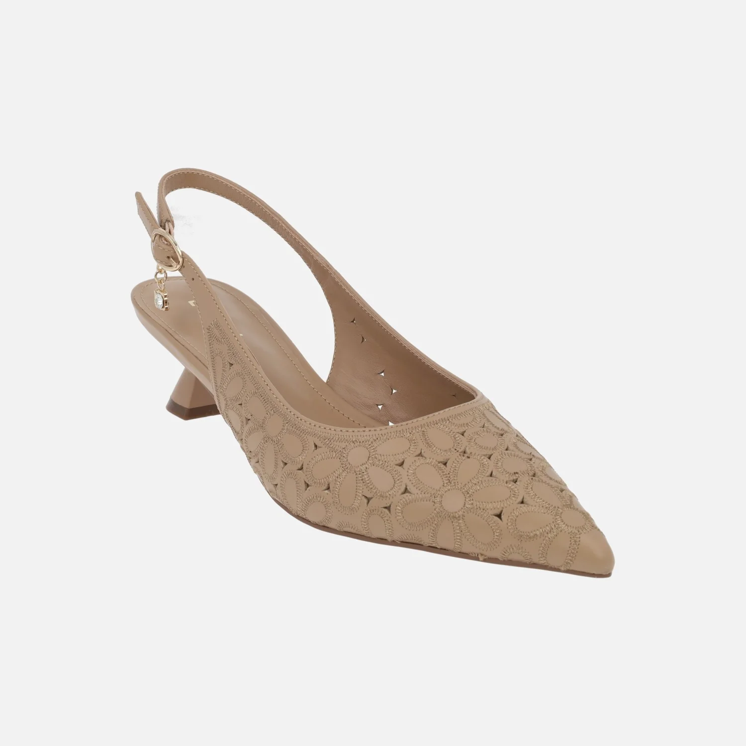 Zapatos de salón destalonados A-Vina con bordado de flores - Image 2