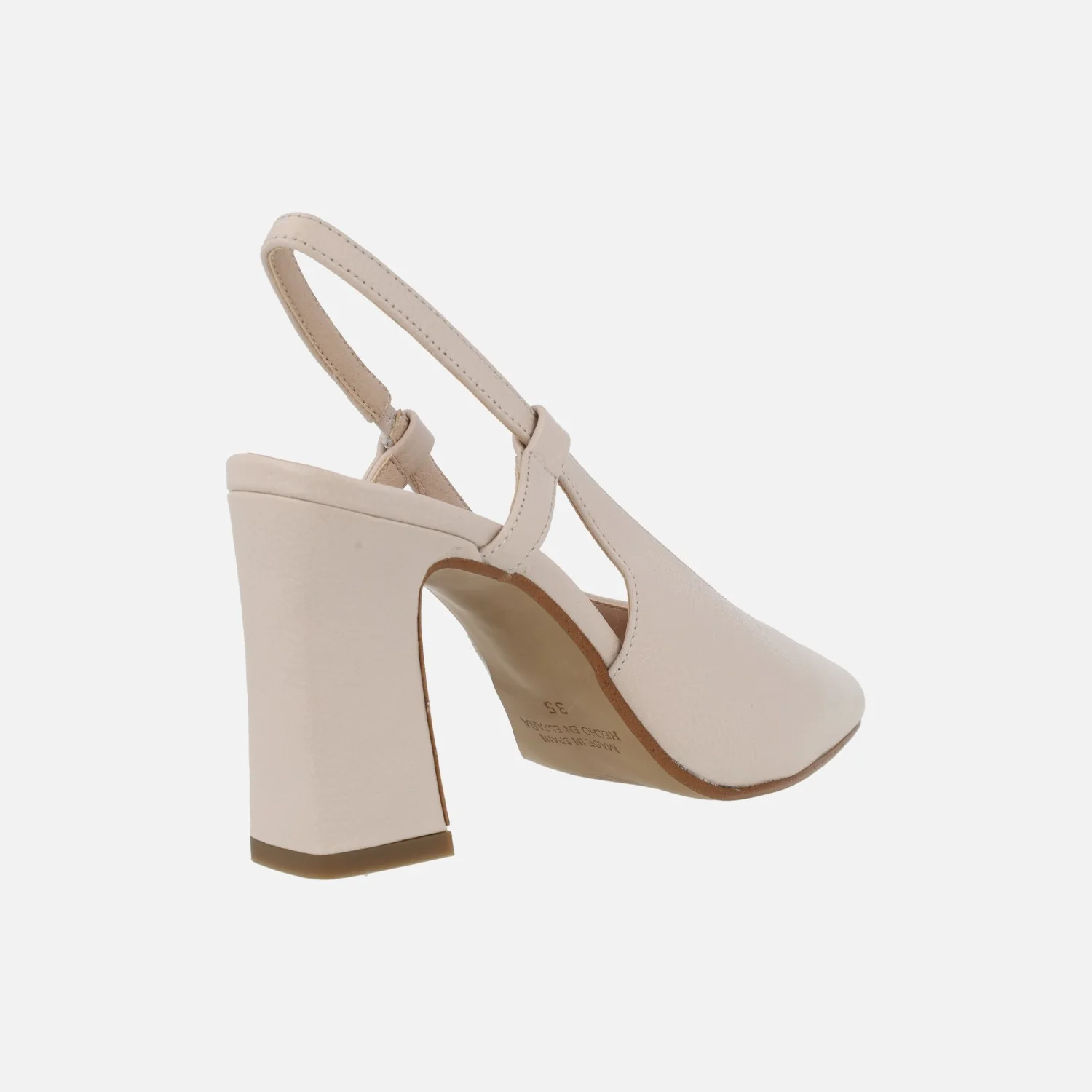 Zapatos de salón destalonados en piel grabada con tacón alto Barminton - Image 4