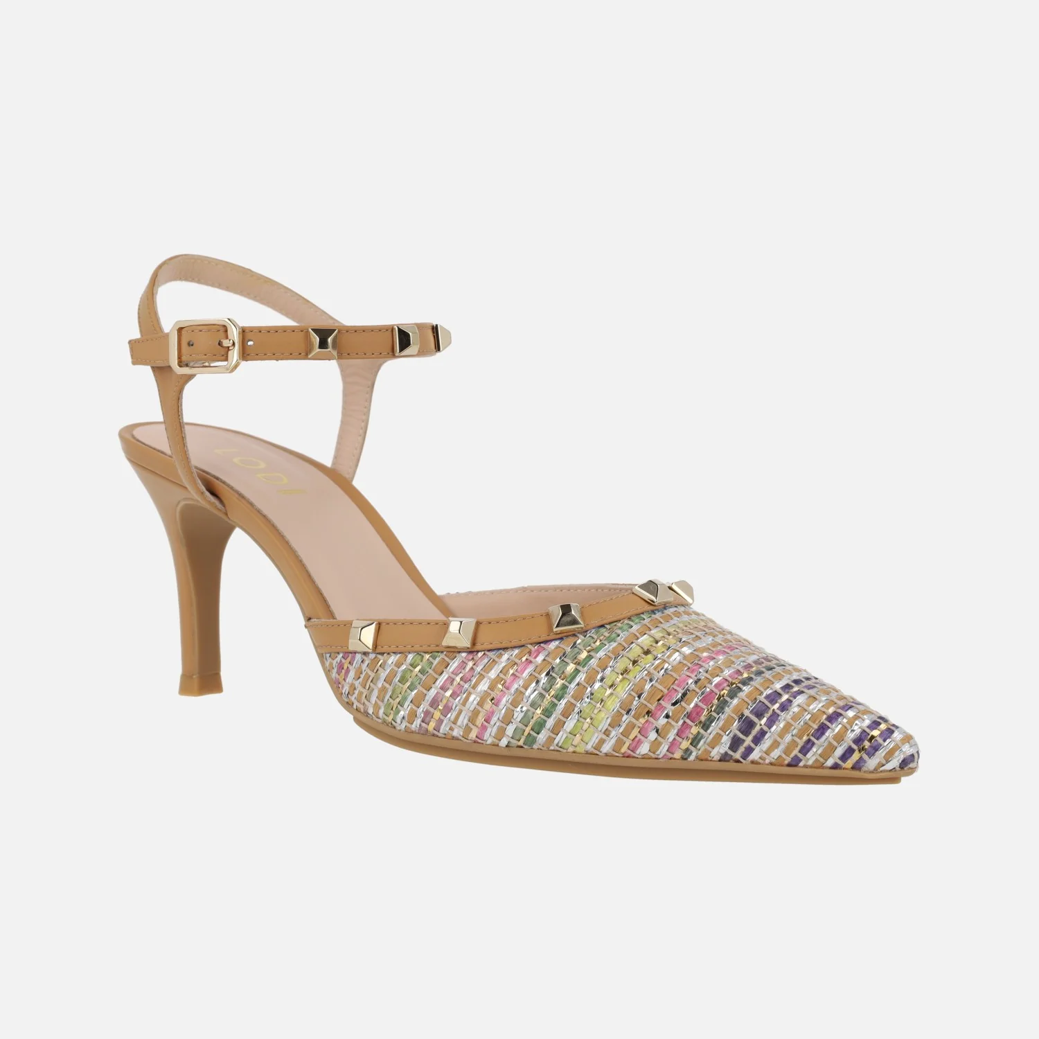 Zapatos de salón destalonados Emari camel - Image 2