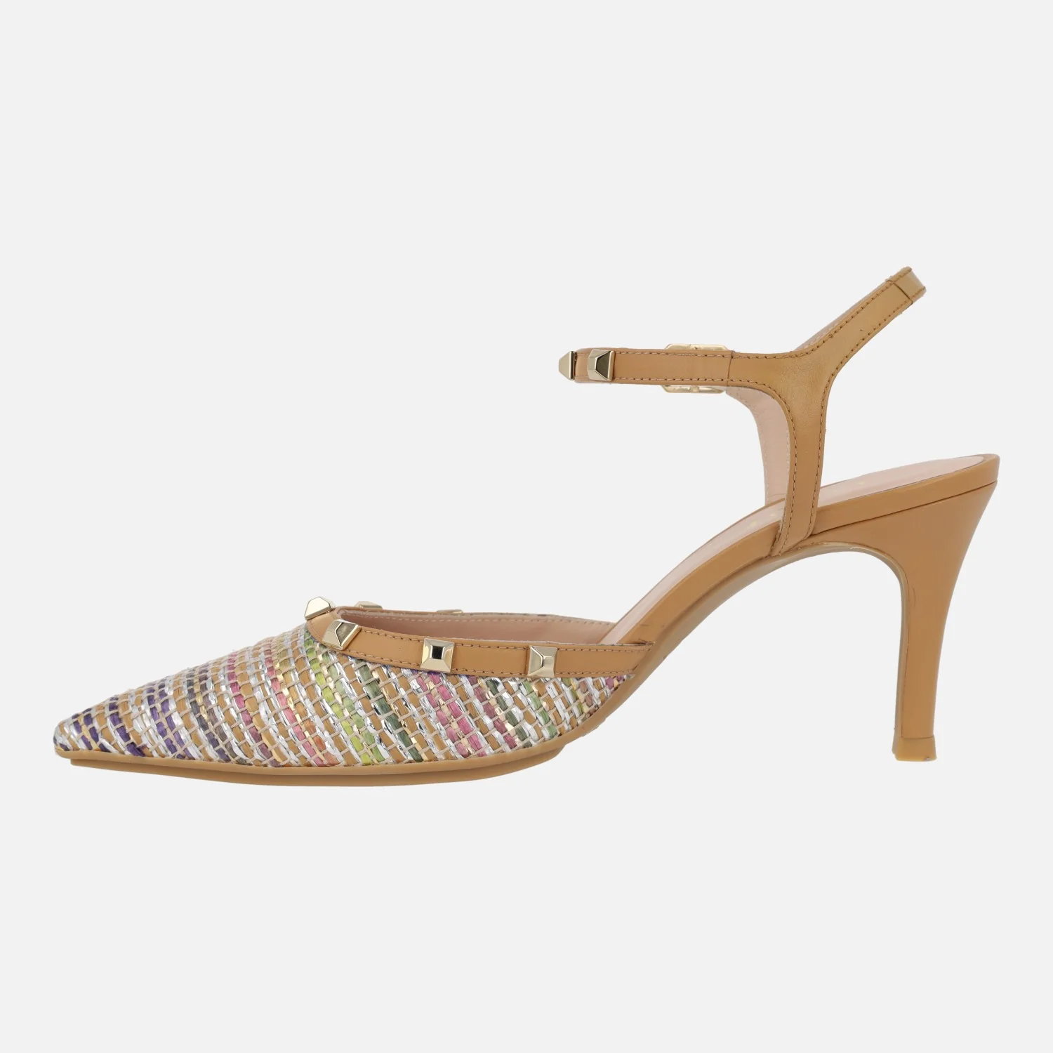 Zapatos de salón destalonados Emari camel - Image 3