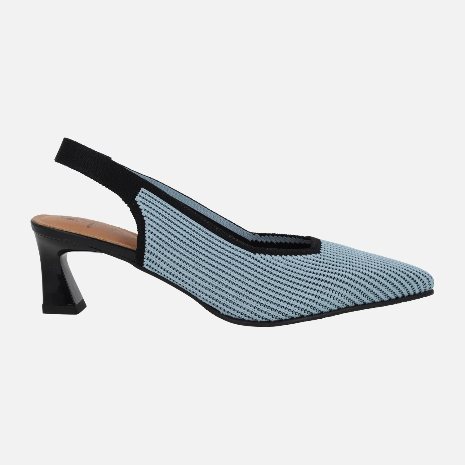 Zapatos de salón destalonados en combinado bicolor
