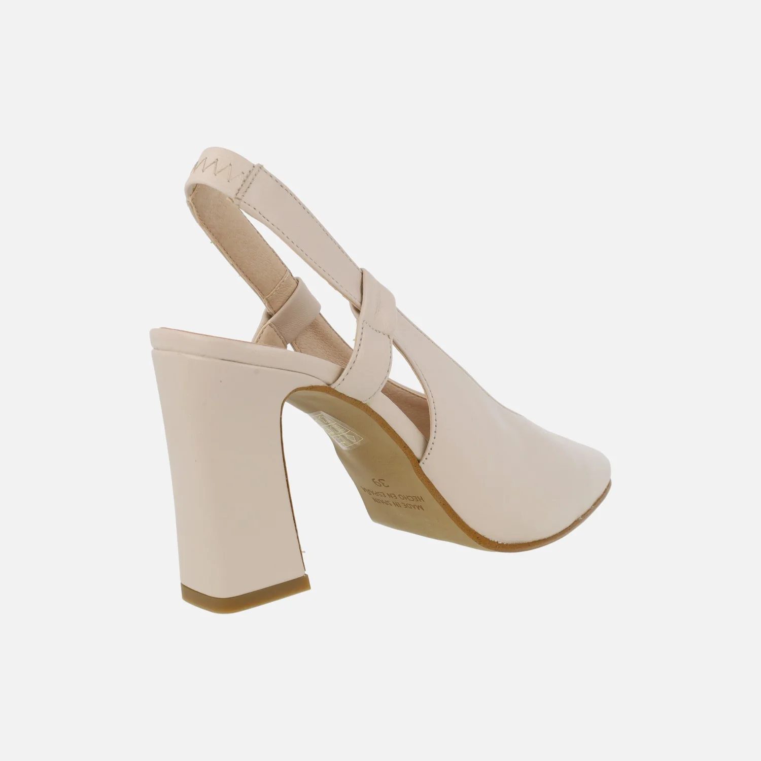 Zapatos de salón destalonados en piel lisa con tacón alto - Image 10