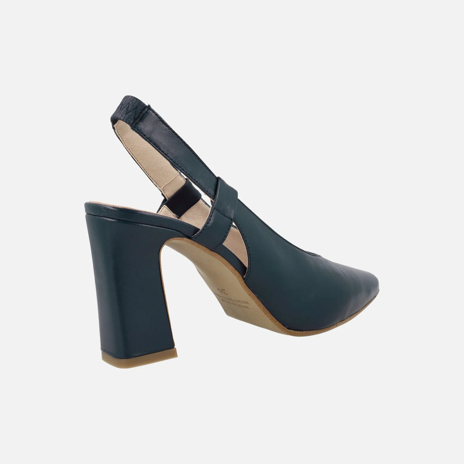 Zapatos de salón destalonados en piel lisa con tacón alto - Image 3