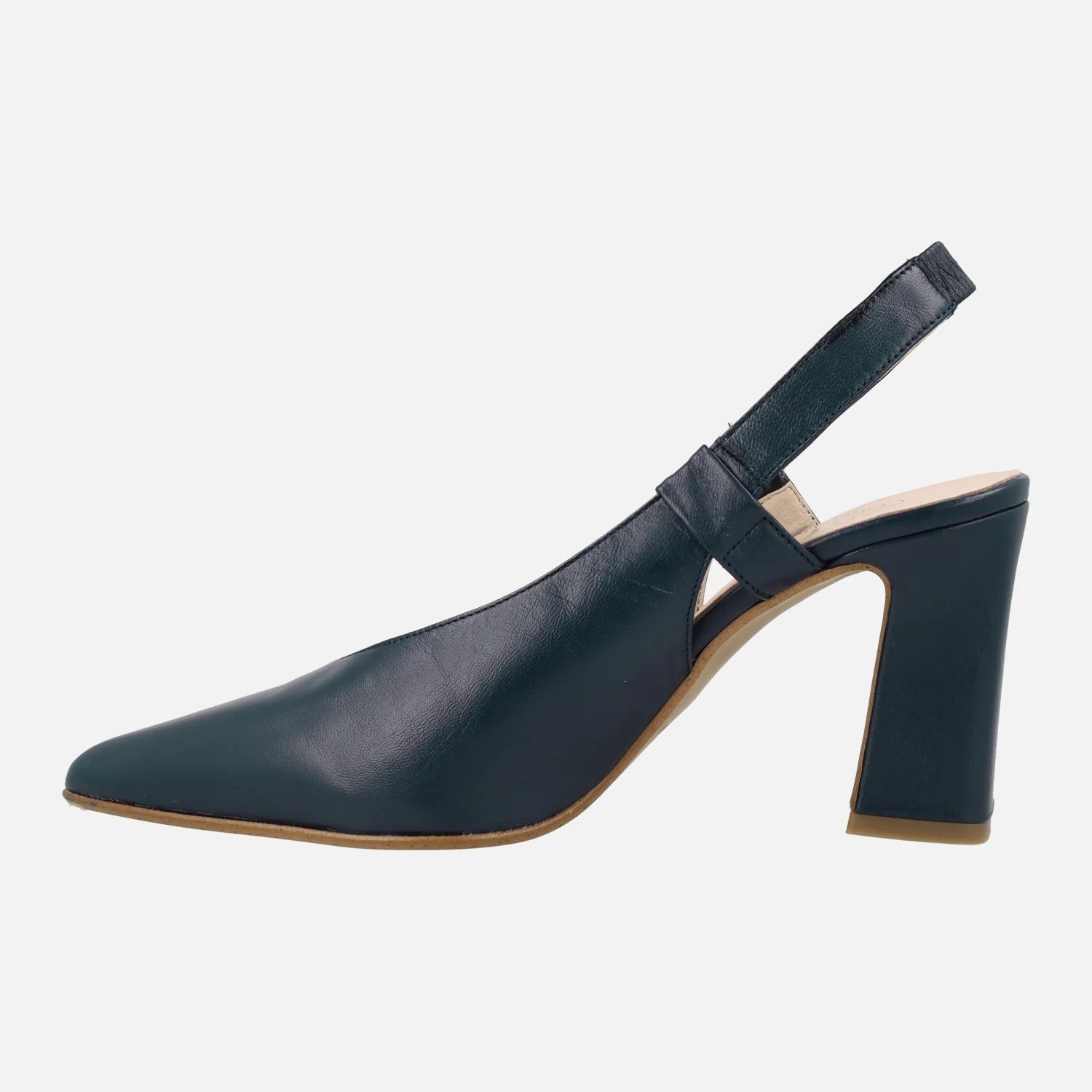 Zapatos de salón destalonados en piel lisa con tacón alto - Image 4