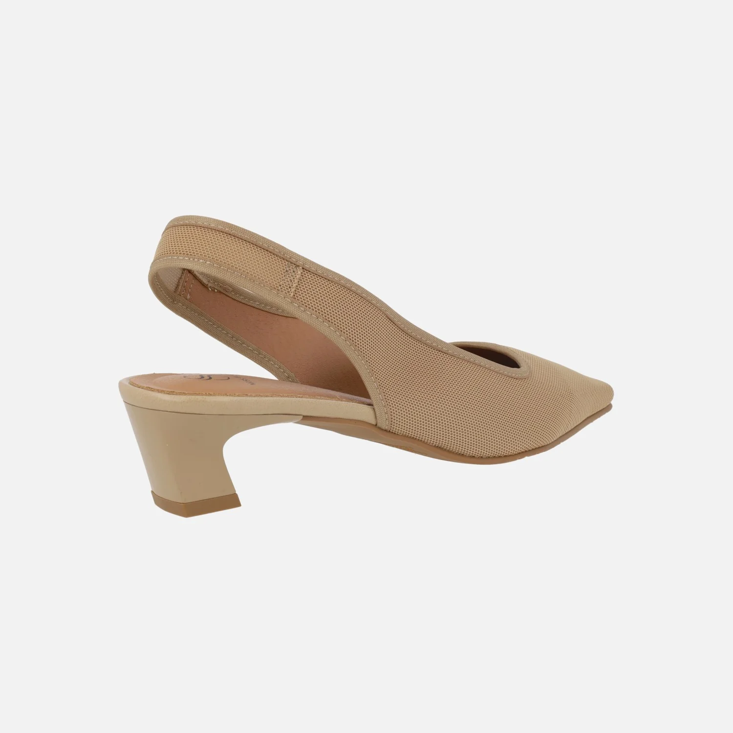 Zapatos de salón destalonados en tejido con tacones bajos - Image 10