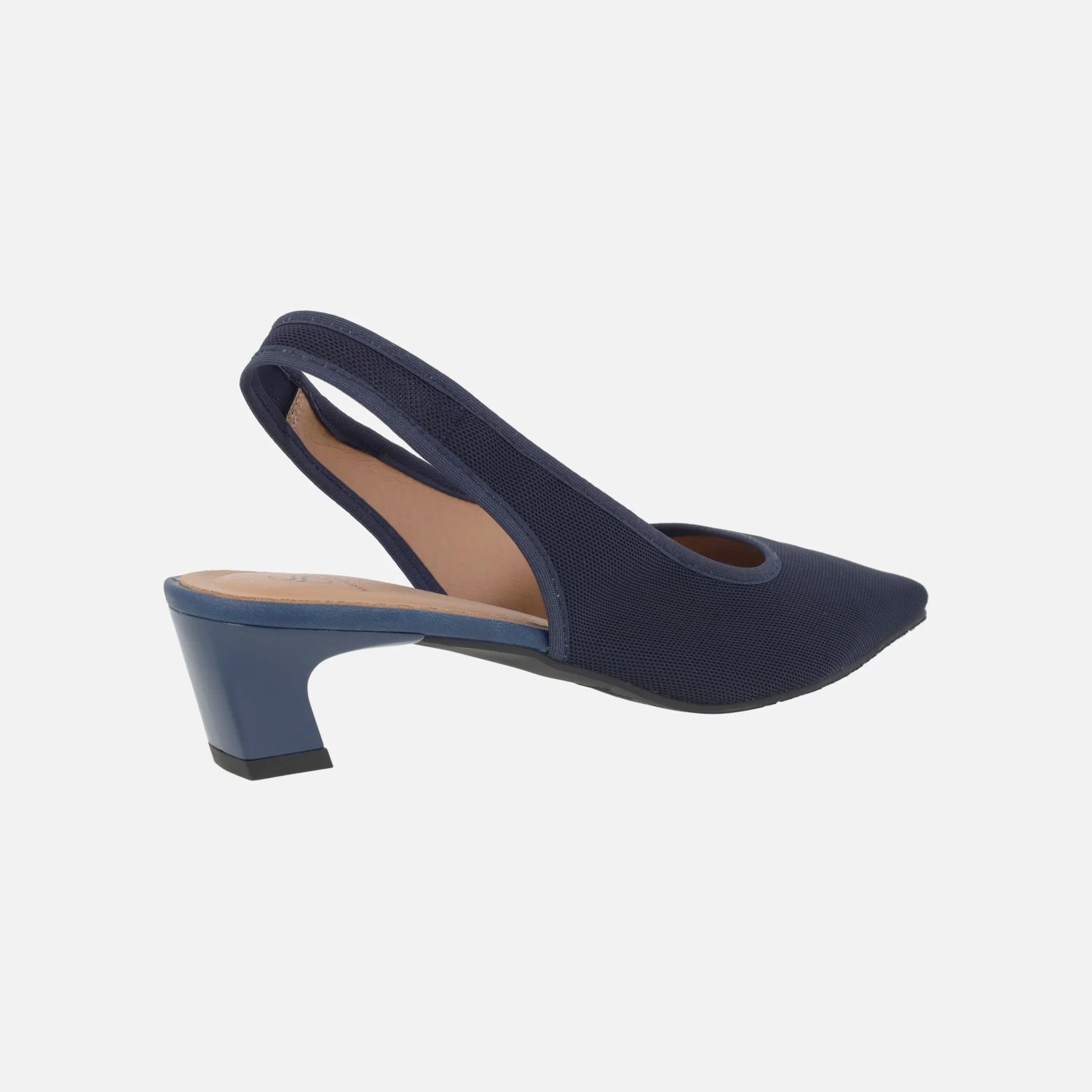 Zapatos de salón destalonados en tejido con tacones bajos - Image 4
