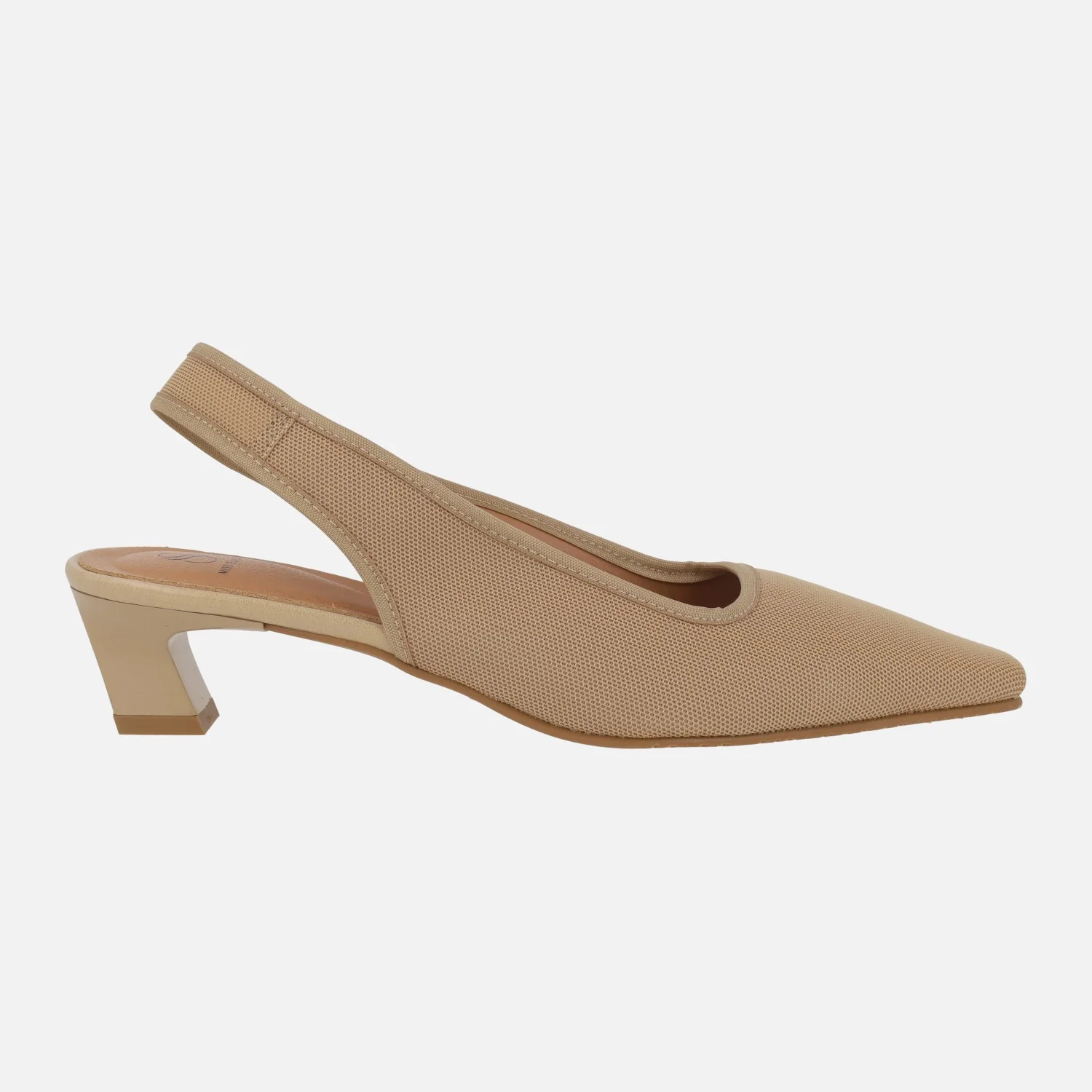 Zapatos de salón destalonados en tejido con tacones bajos - Image 7