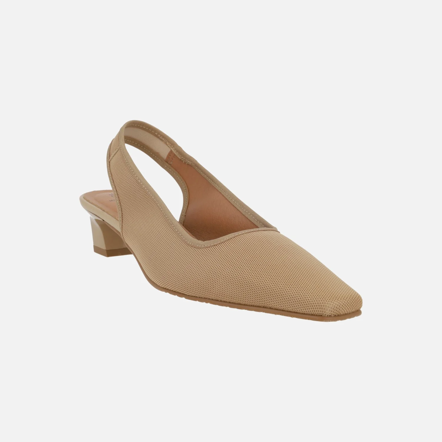 Zapatos de salón destalonados en tejido con tacones bajos - Image 8