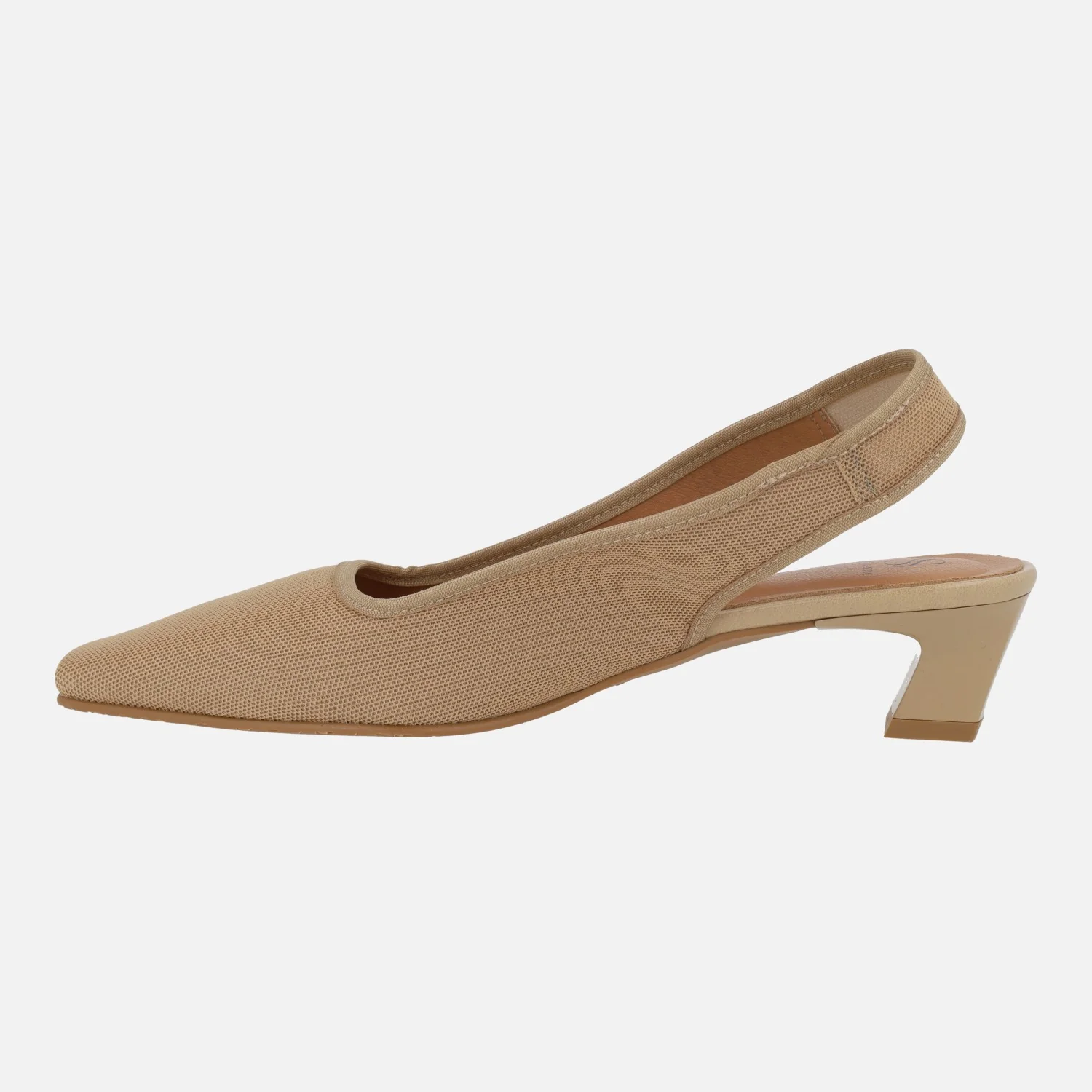 Zapatos de salón destalonados en tejido con tacones bajos - Image 9
