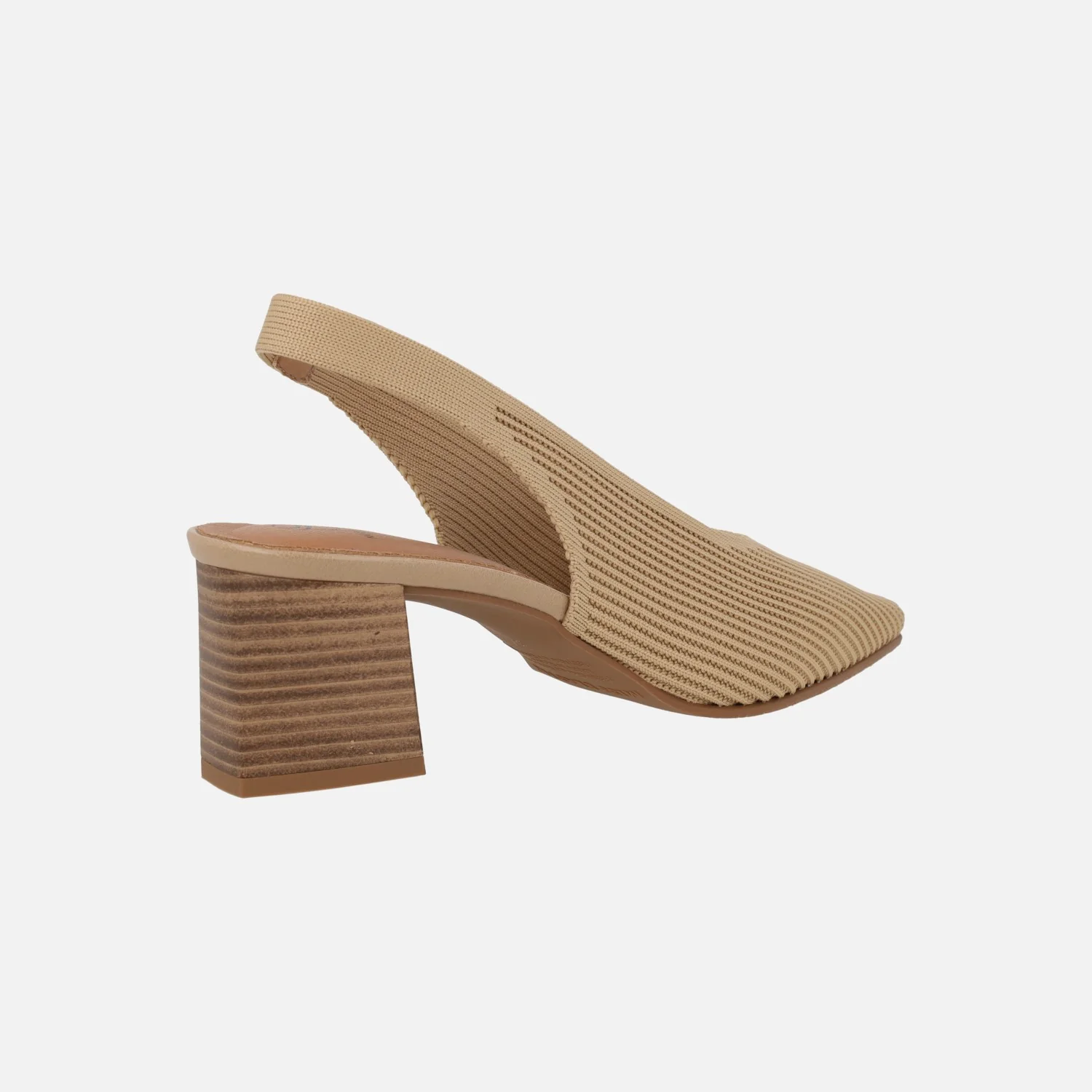 Zapatos de salón destalonados en tejido con tacón medio - Image 4