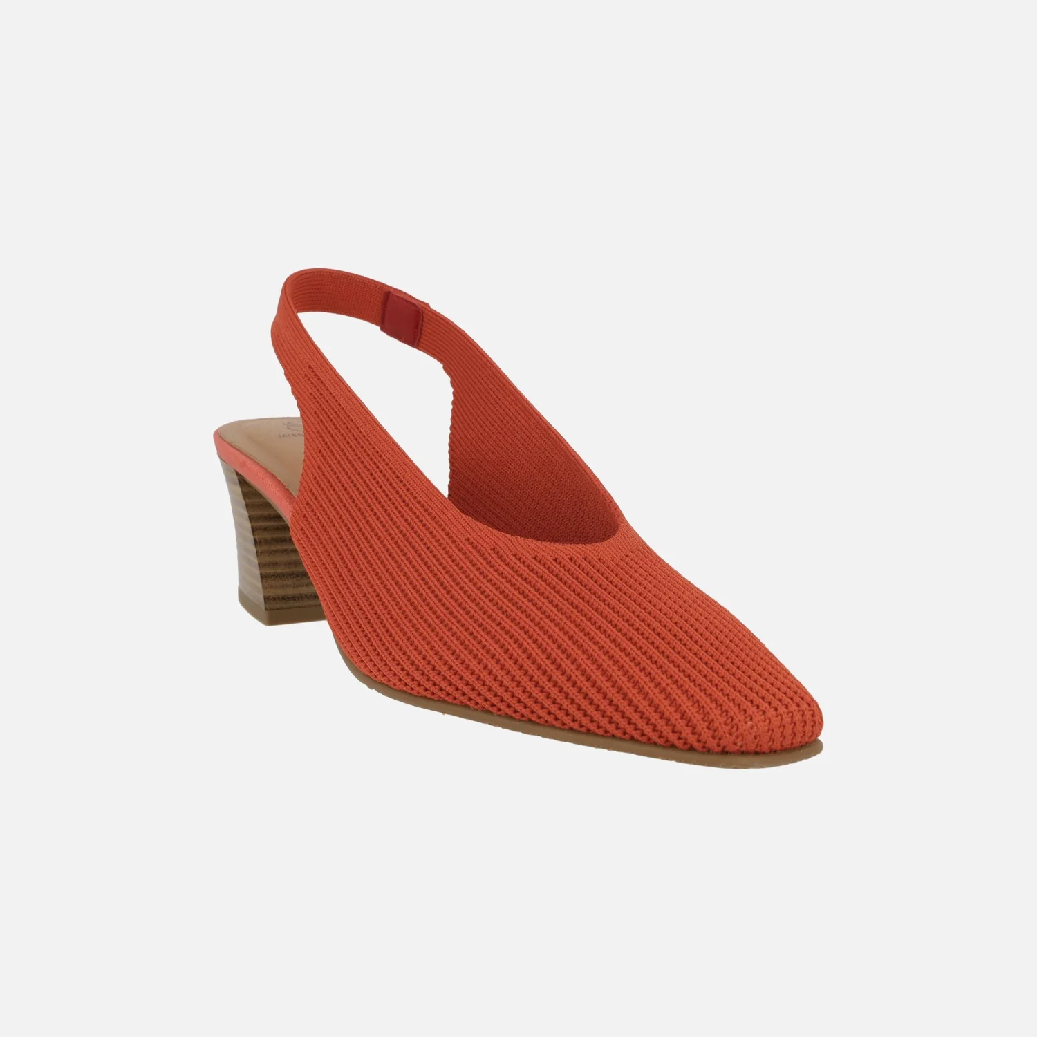 Zapatos de salón destalonados en tejido con tacón medio - Image 8