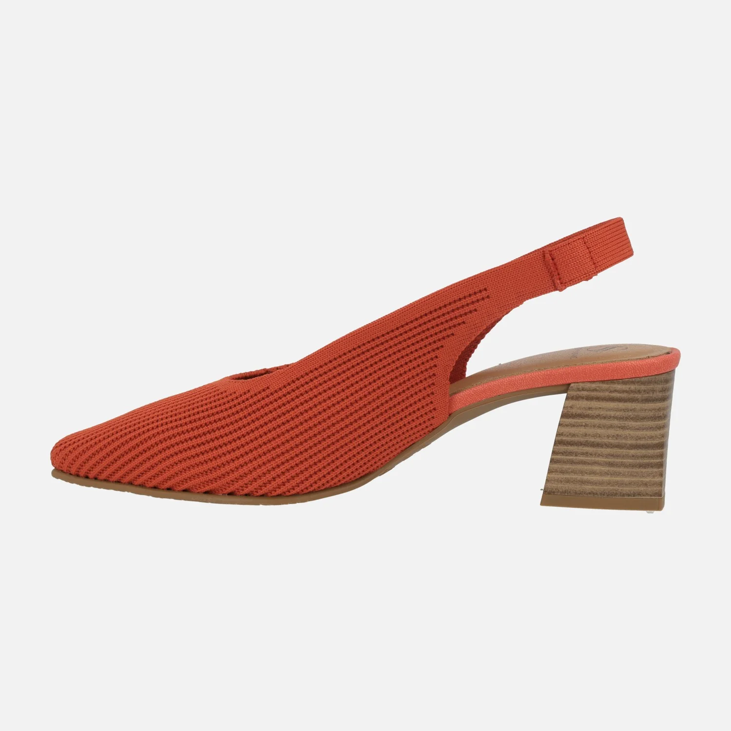 Zapatos de salón destalonados en tejido con tacón medio - Image 9