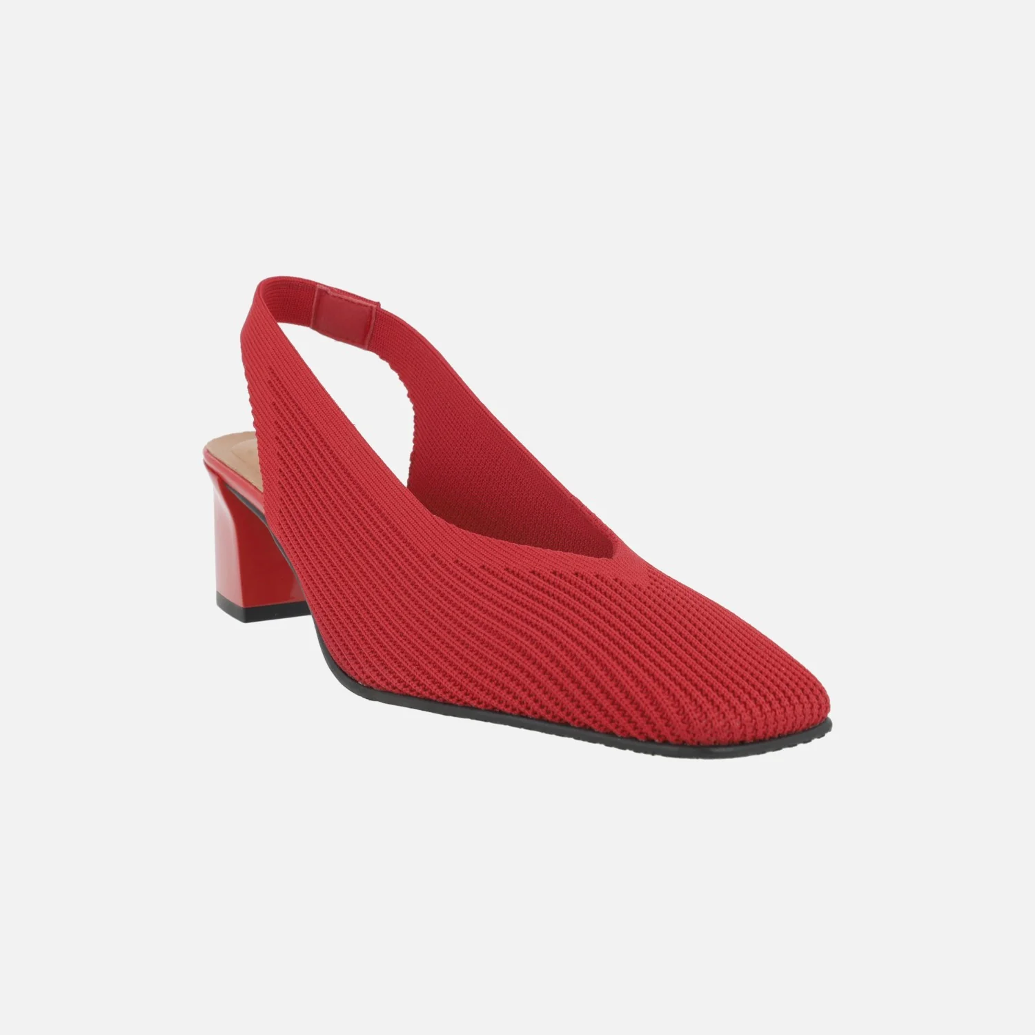 Zapatos de salon destalonados en tejido lycra con tacón medio - Image 2