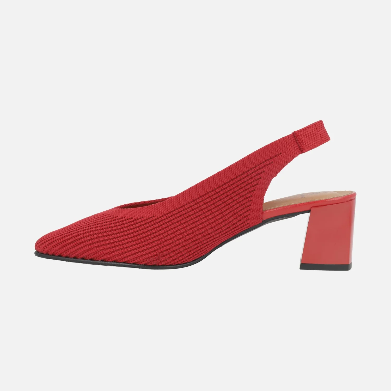 Zapatos de salon destalonados en tejido lycra con tacón medio - Image 3