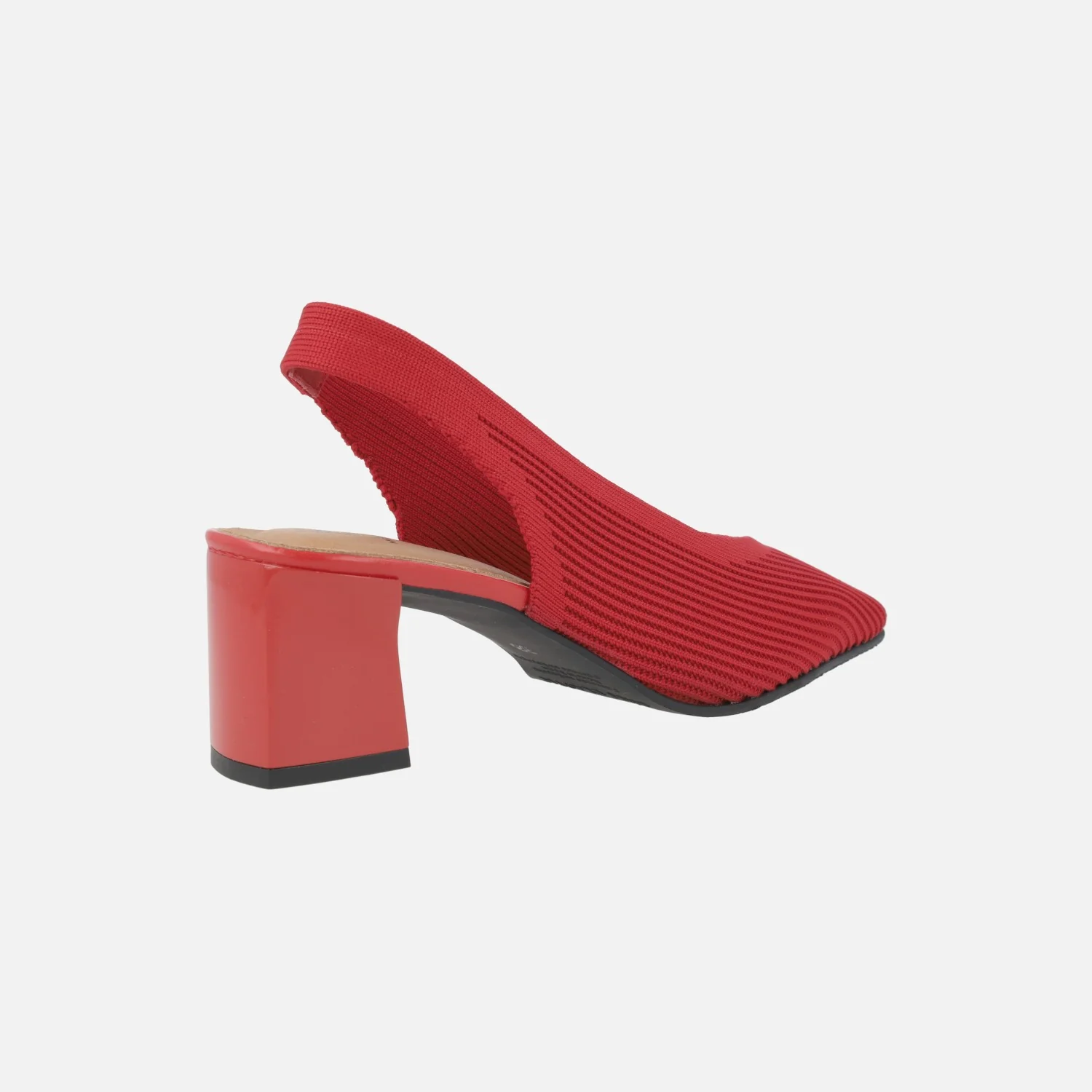 Zapatos de salon destalonados en tejido lycra con tacón medio - Image 4