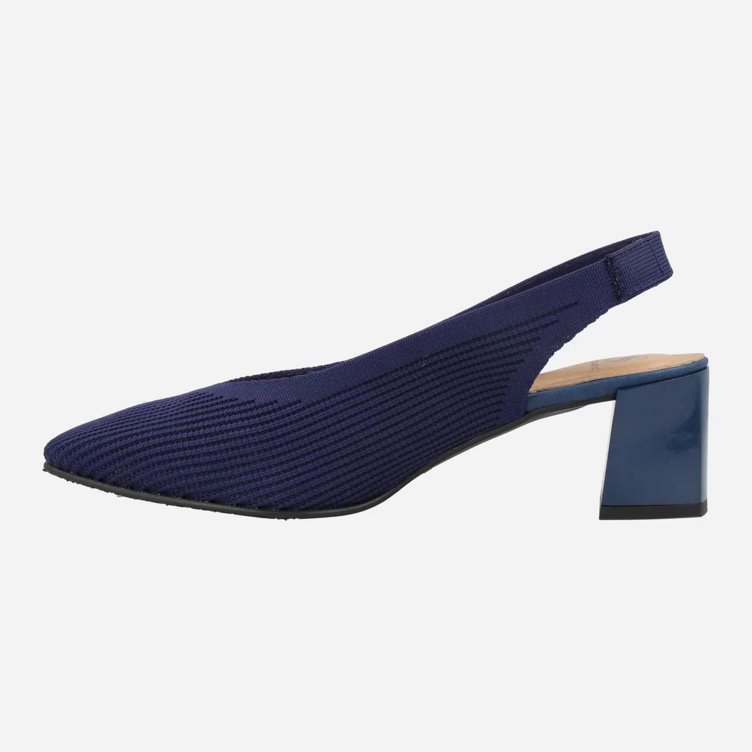 Zapatos de salon destalonados en tejido lycra con tacón medio - Image 9