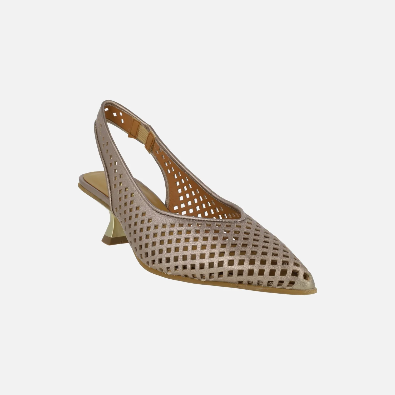 Zapatos de tacón corte salón de piel con picados Chelva - Image 8