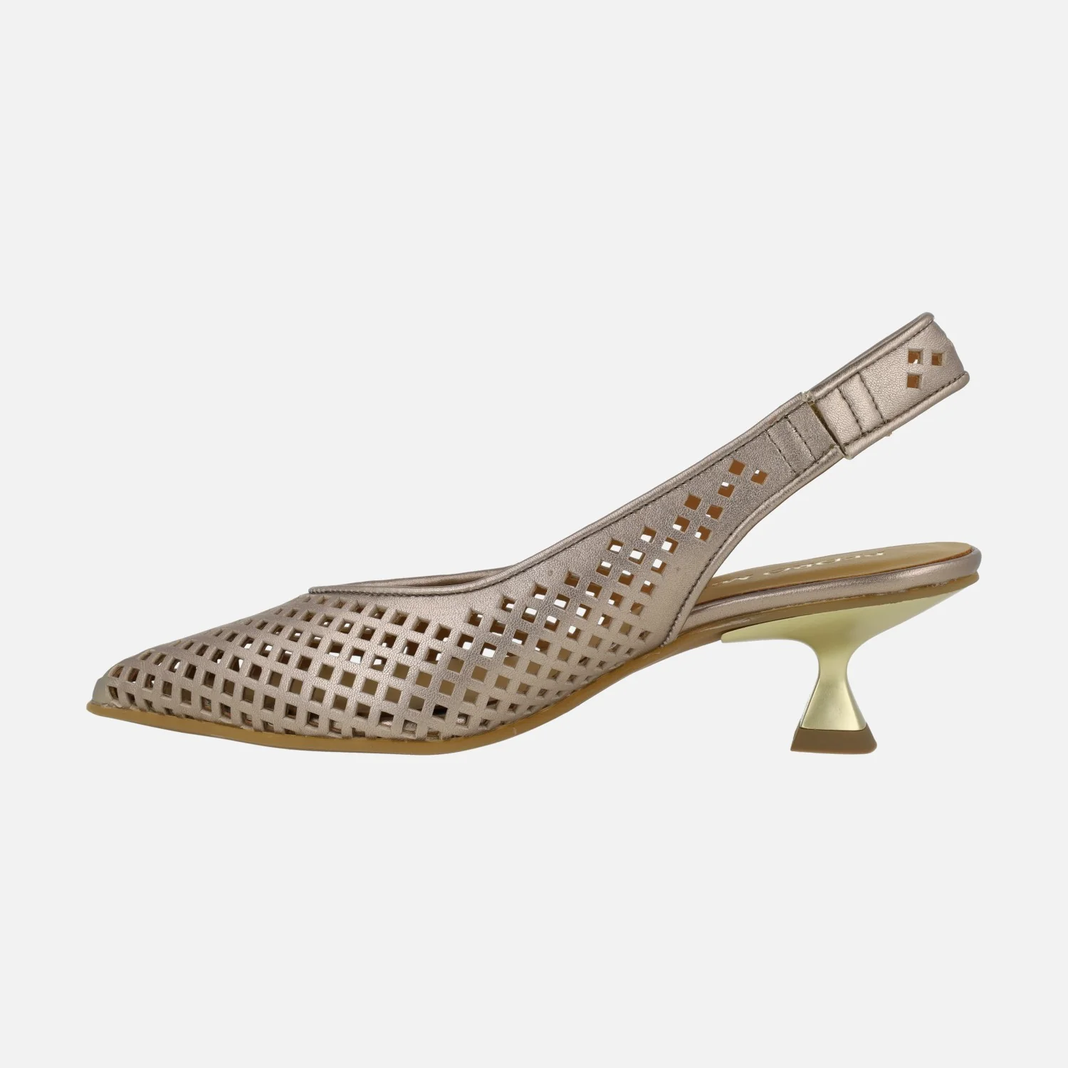 Zapatos de tacón corte salón de piel con picados Chelva - Image 9
